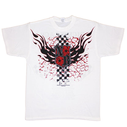 Nickelback Flaming NB Badge Logo/Tour 2009 T-shirt Front