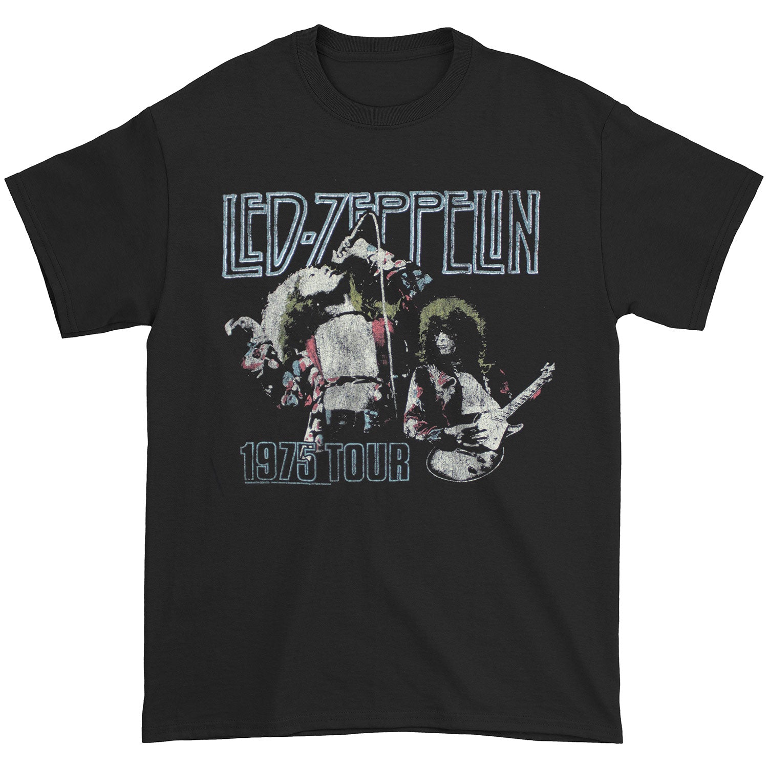 Led Zeppelin 1975 Tour T-shirt Front