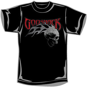 Flaming Skull Log0 T-shirt