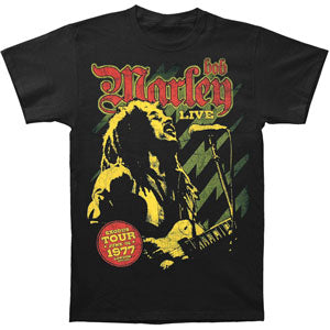 Bob Marley Live Exodus Tour 1977 T-shirt Front