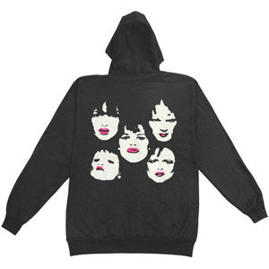New York Dolls Faces Zip Hoodie Zippered Hooded Sweatshirt Back