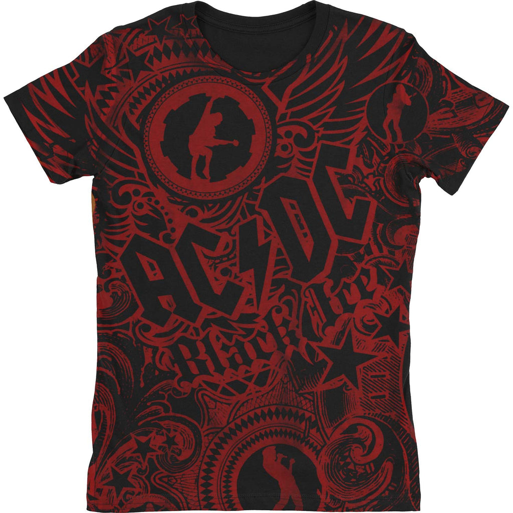 AC/DC Girls Got Rhythm Juniors Long Length Junior Top | AC/DC Merch Store