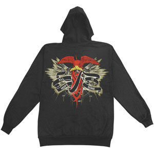 Zippered Hooded Sweatshirt