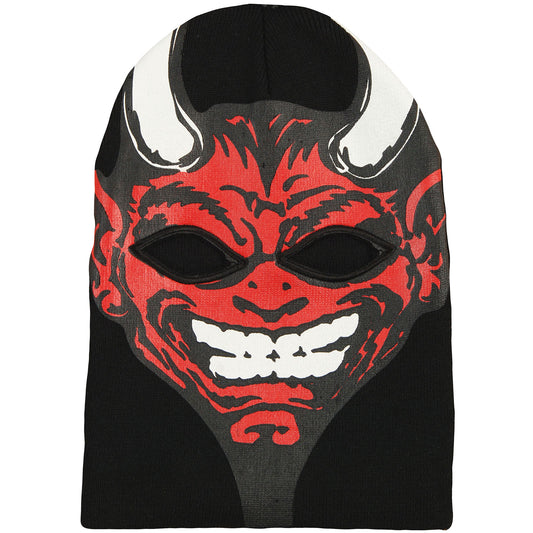 Rob Zombie Devil Ski Mask With Eyes Cut Out Beanie Front