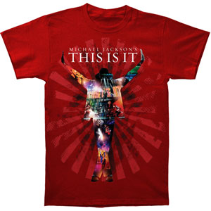 Michael Jackson This Is It Collage Red T-shirt 90512 | Rockabilia 