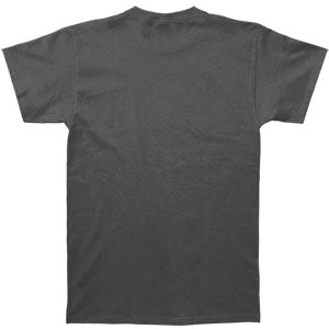 Grey Distressed Logo Slim Fit T-shirt