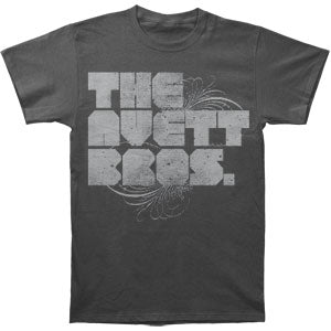 Avett Brothers Grey Distressed Logo Slim Fit T-shirt