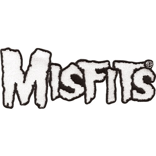 Misfits White Logo Embroidered Patch Front