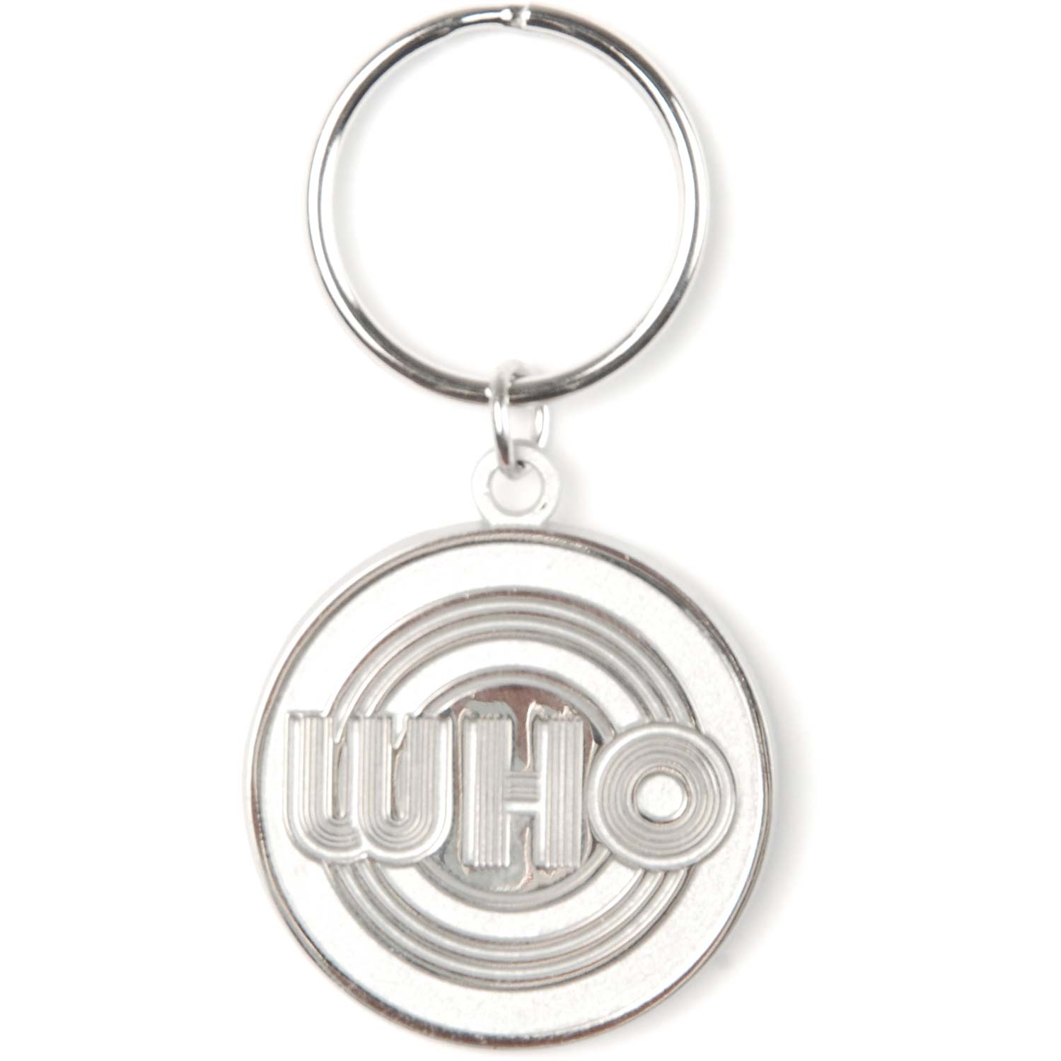 Who Circles Logo Metal Key Chain Front