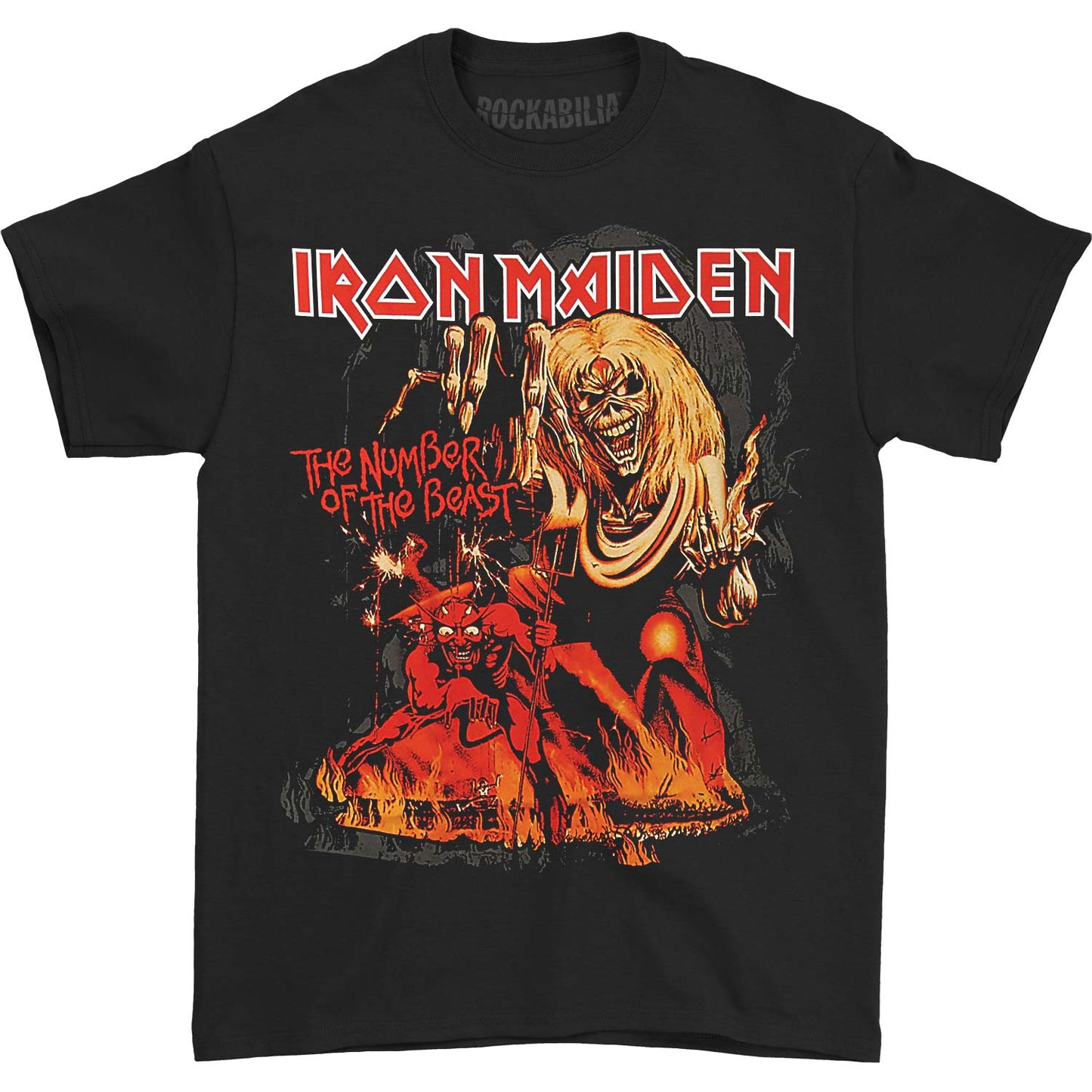 Iron Maiden Jumbo Print Number Of The Beast T-shirt Front