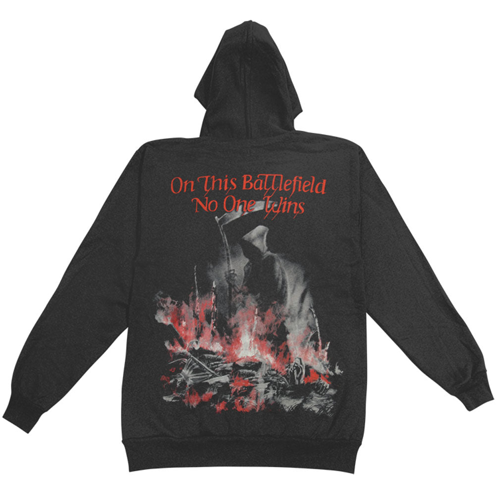 Iron Maiden Scuffed Trooper (Back Print) Zippered Hooded Sweatshirt Back