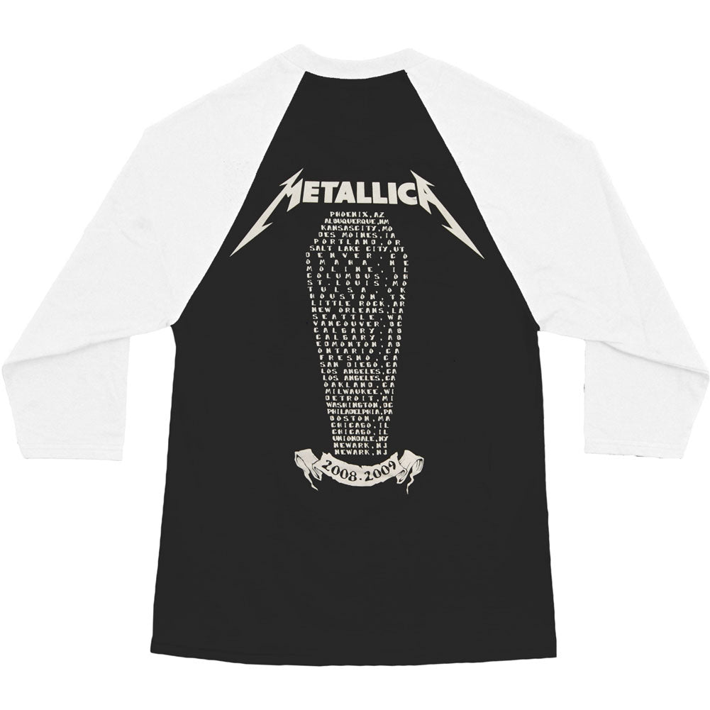 Metallica Seek & Destroy 08/09 (Phoenix) Raglan Baseball Jersey Back