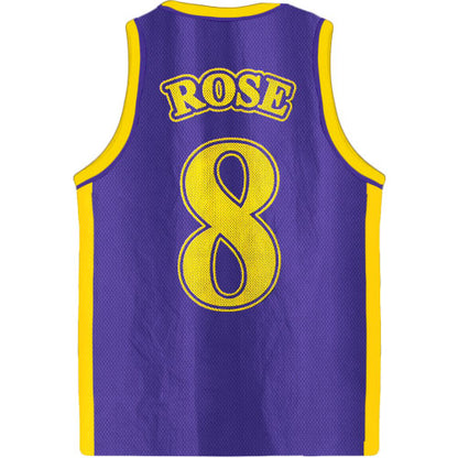 Guns N Roses Rose Mesh Basketball  Jersey Back