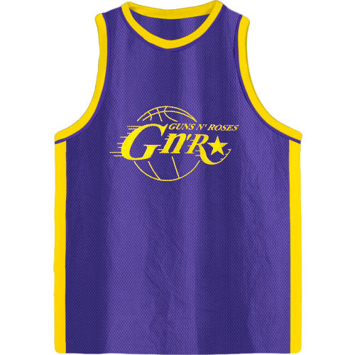 Guns N Roses Rose Mesh Basketball  Jersey Front