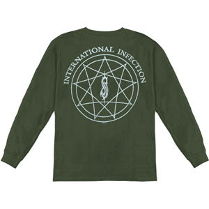 Slipknot Infection Silver Back  Long Sleeve Back