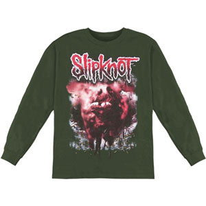 Slipknot Infection Silver Back  Long Sleeve Front