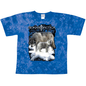 Sonata Arctica Wolf Tie Dye T-shirt Front