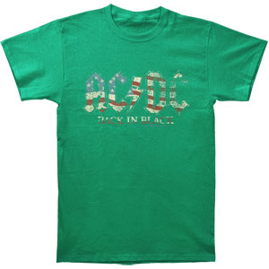 AC/DC Back In Black Flag T-shirt Front