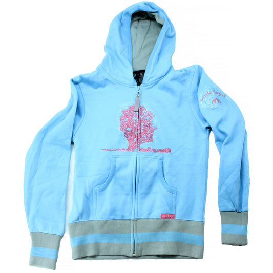 Pink Floyd Glitter Tree Kid Girl's Zip Up Hooded Fleece Girls Jr Hooded Sweatshirt Front