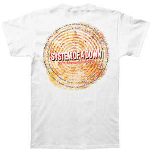 System Of A Down Circles 05 Tour White T-shirt Back