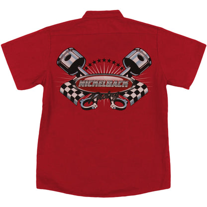 Nickelback Checkerboard Logo Work Shirt Back