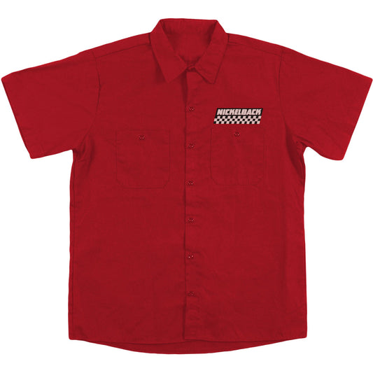 Nickelback Checkerboard Logo Work Shirt Front