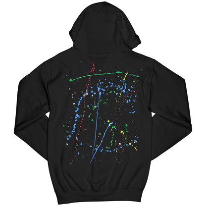 Splatter Zippered Hooded Sweatshirt