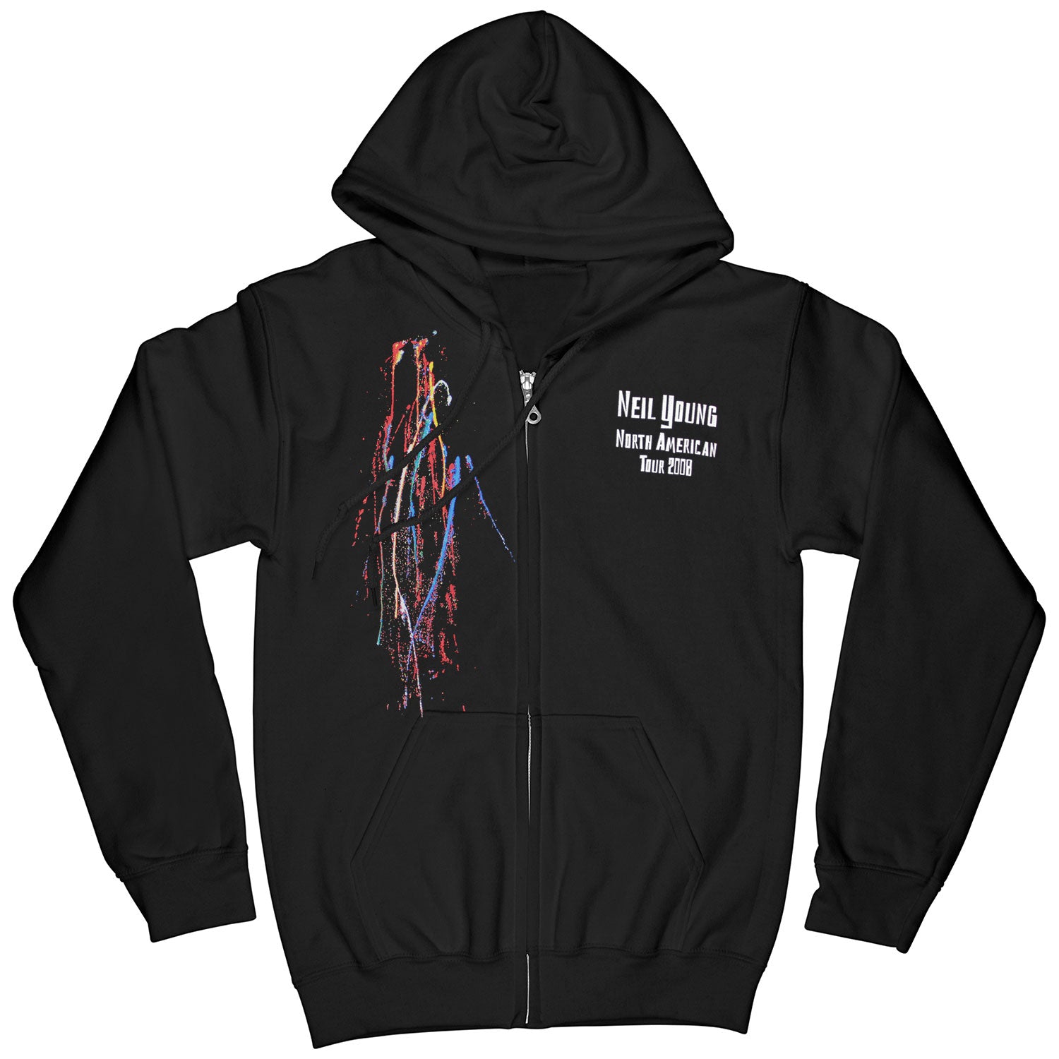 Splatter Zippered Hooded Sweatshirt