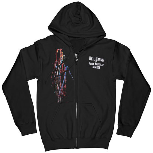 Splatter Zippered Hooded Sweatshirt