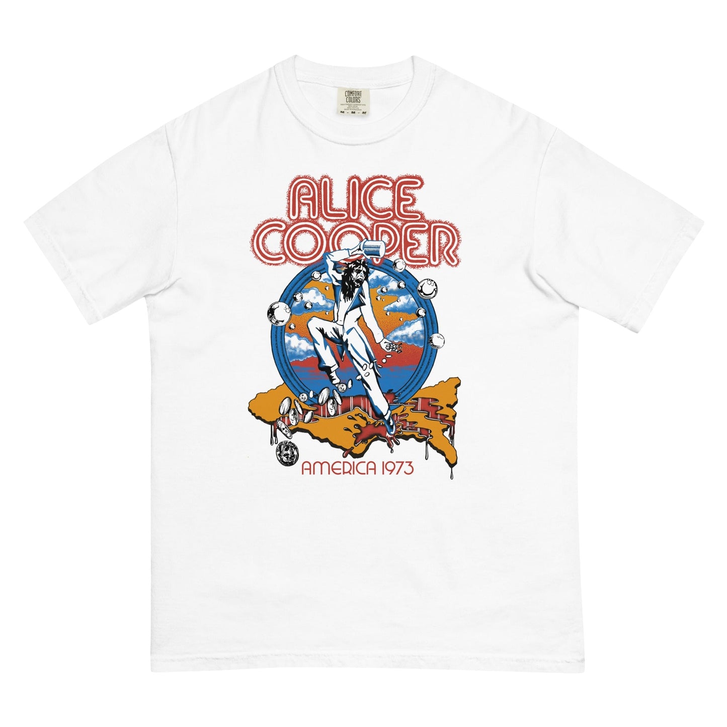 Alice Cooper Alice Cooper - 1973 Tour Mineral Wash T-Shirt