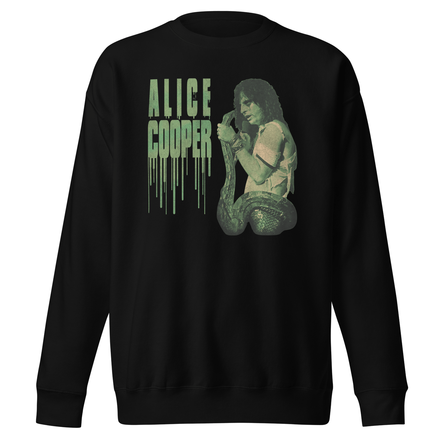 Alice Cooper Alice Cooper - Vintage 1986 Snake Drip Jumbo Print Sweatshirt