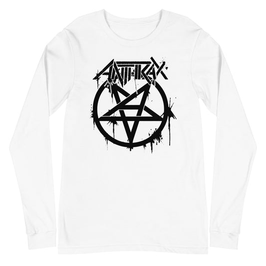 Anthrax Anthrax - Pentagram Logo Long Sleeve T-Shirt #1009