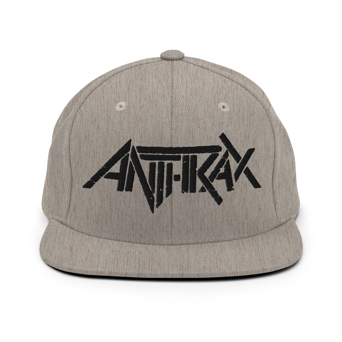 Anthrax Anthrax - Black on Gray Snapback HD Embroidered Hat