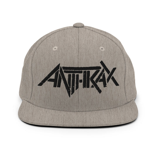 Anthrax Anthrax - Black on Gray Snapback HD Embroidered Hat
