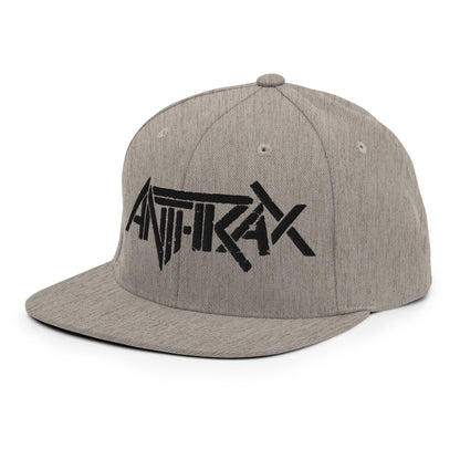 Anthrax Anthrax - Black on Gray Snapback HD Embroidered Hat
