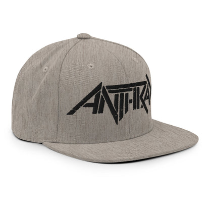 Anthrax Anthrax - Black on Gray Snapback HD Embroidered Hat