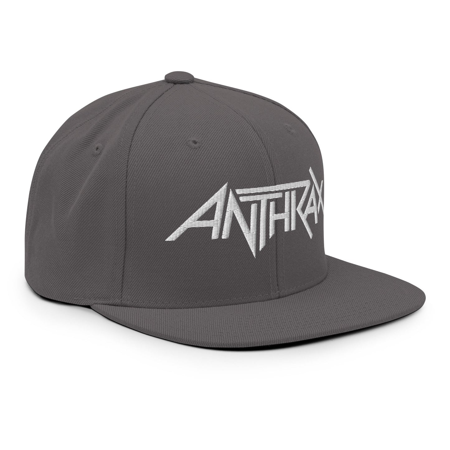 Anthrax Anthrax - White on Gray Snapback HD Embroidered Hat