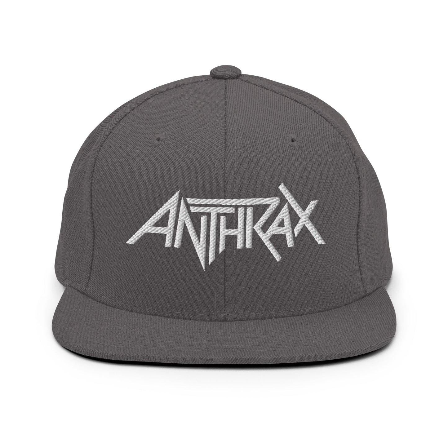 Anthrax Anthrax - White on Gray Snapback HD Embroidered Hat