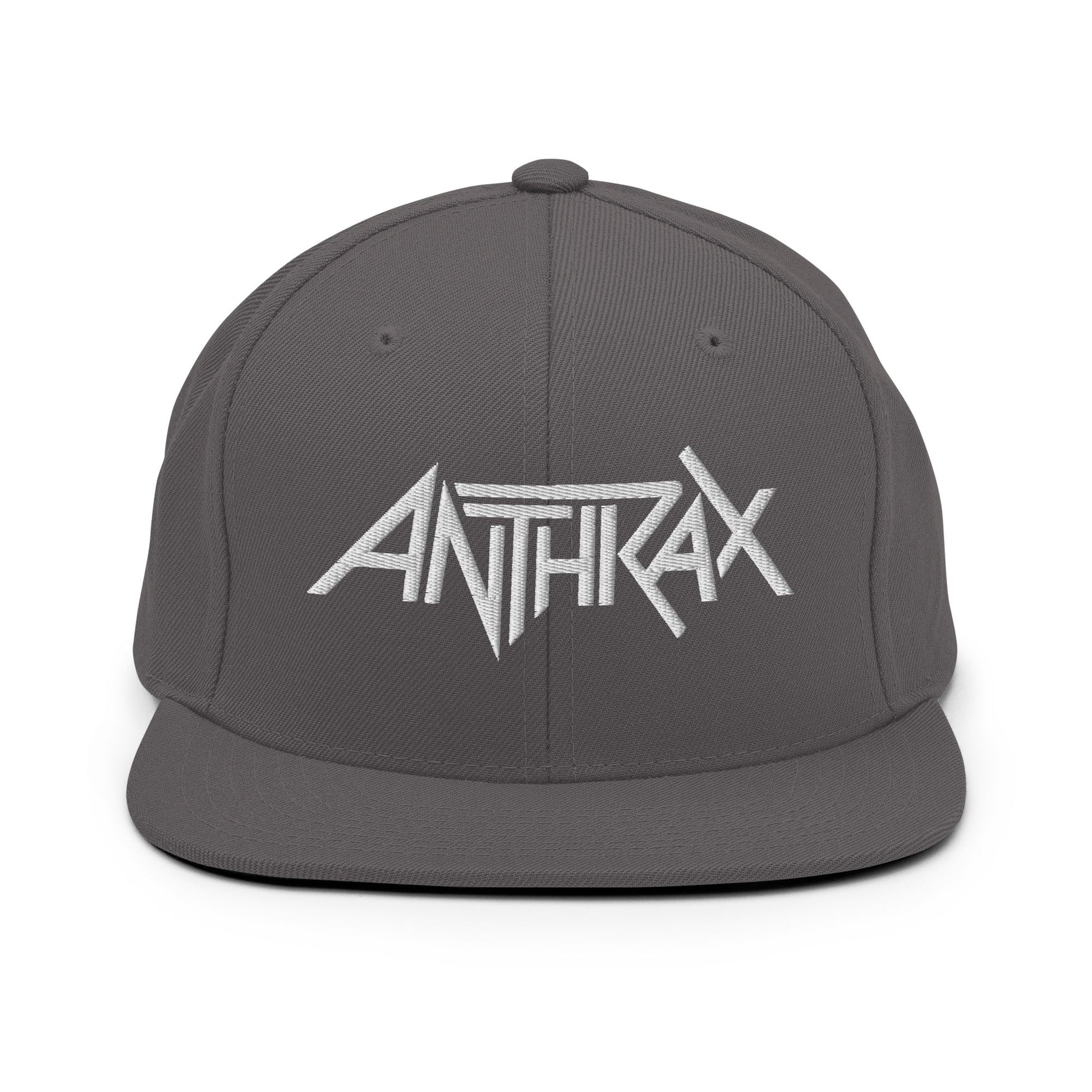Anthrax Anthrax - White on Gray Snapback HD Embroidered Hat