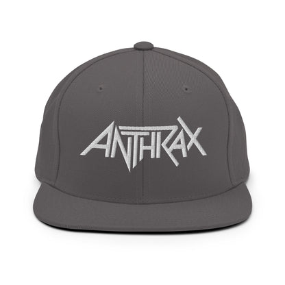 Anthrax Anthrax - White on Gray Snapback HD Embroidered Hat
