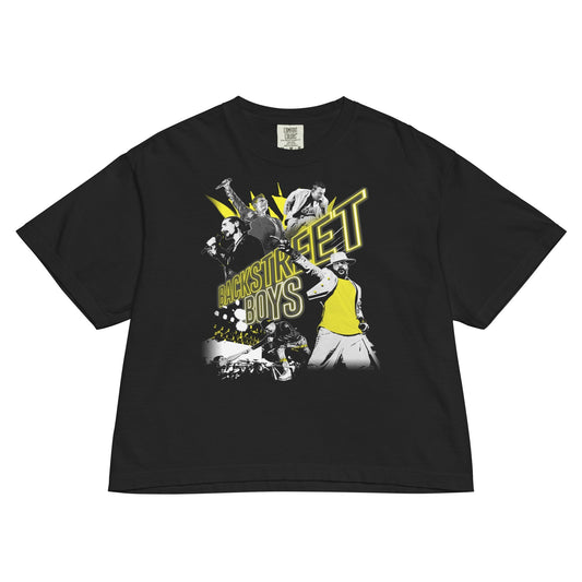 Backstreet Boys Backstreet Boys Live Mineral Wash Womens Crop Top