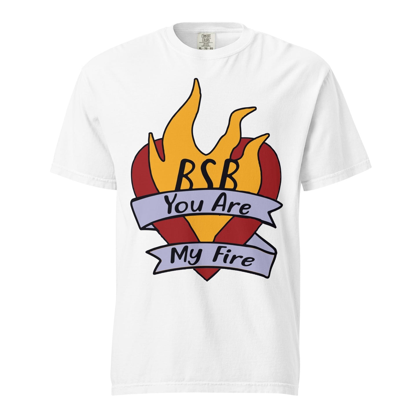 Rockabilia Backstreet Boys - Hand Sketched Fire Mineral Wash T-Shirt