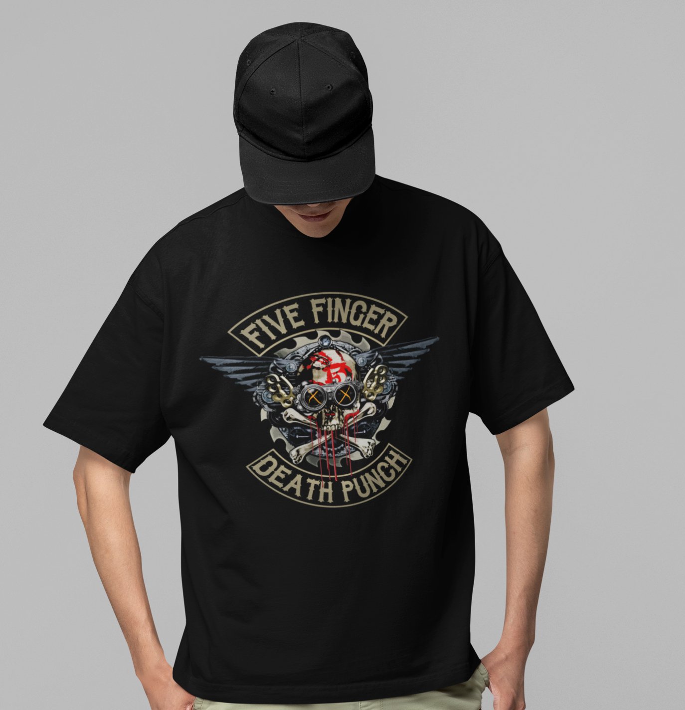 Five Finger Death Punch Five Finger Death Punch - Crossbones Jumbo Print T-Shirt