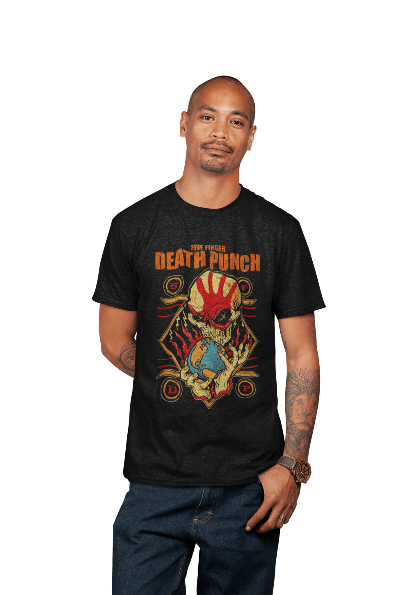 Five Finger Death Punch Five Finger Death Punch - Hand Skull Logo T-Shirt