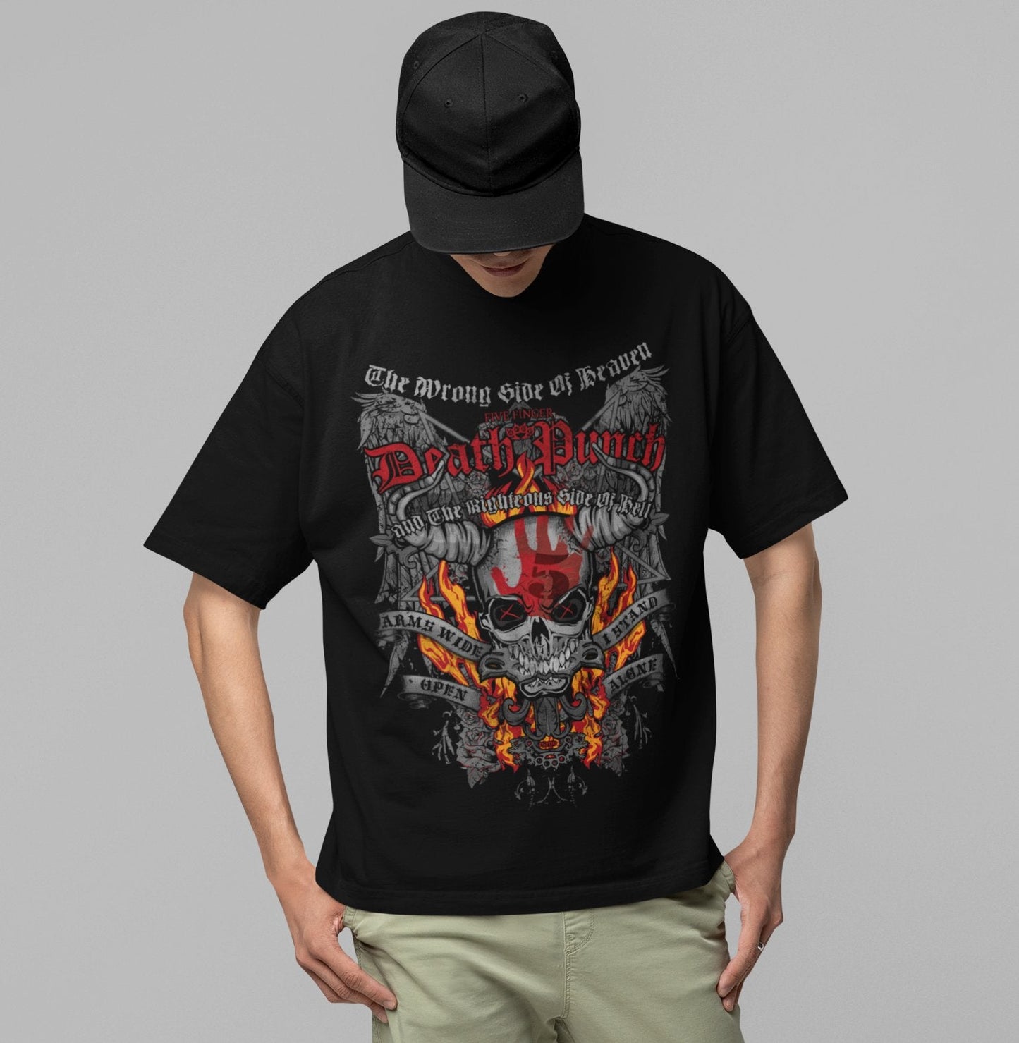 Five Finger Death Punch Five Finger Death Punch - Wrong or Righteous Jumbo Print T-Shirt