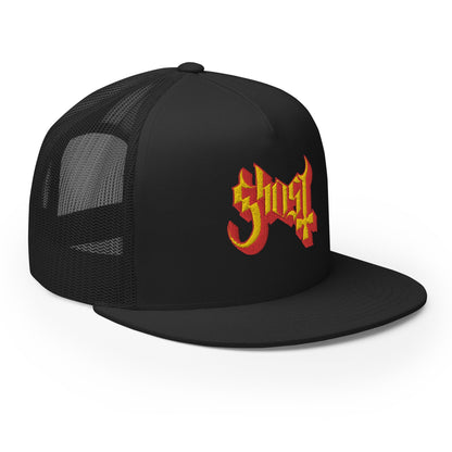 Ghost Ghost - Logo Flat Brim Trucker Hat