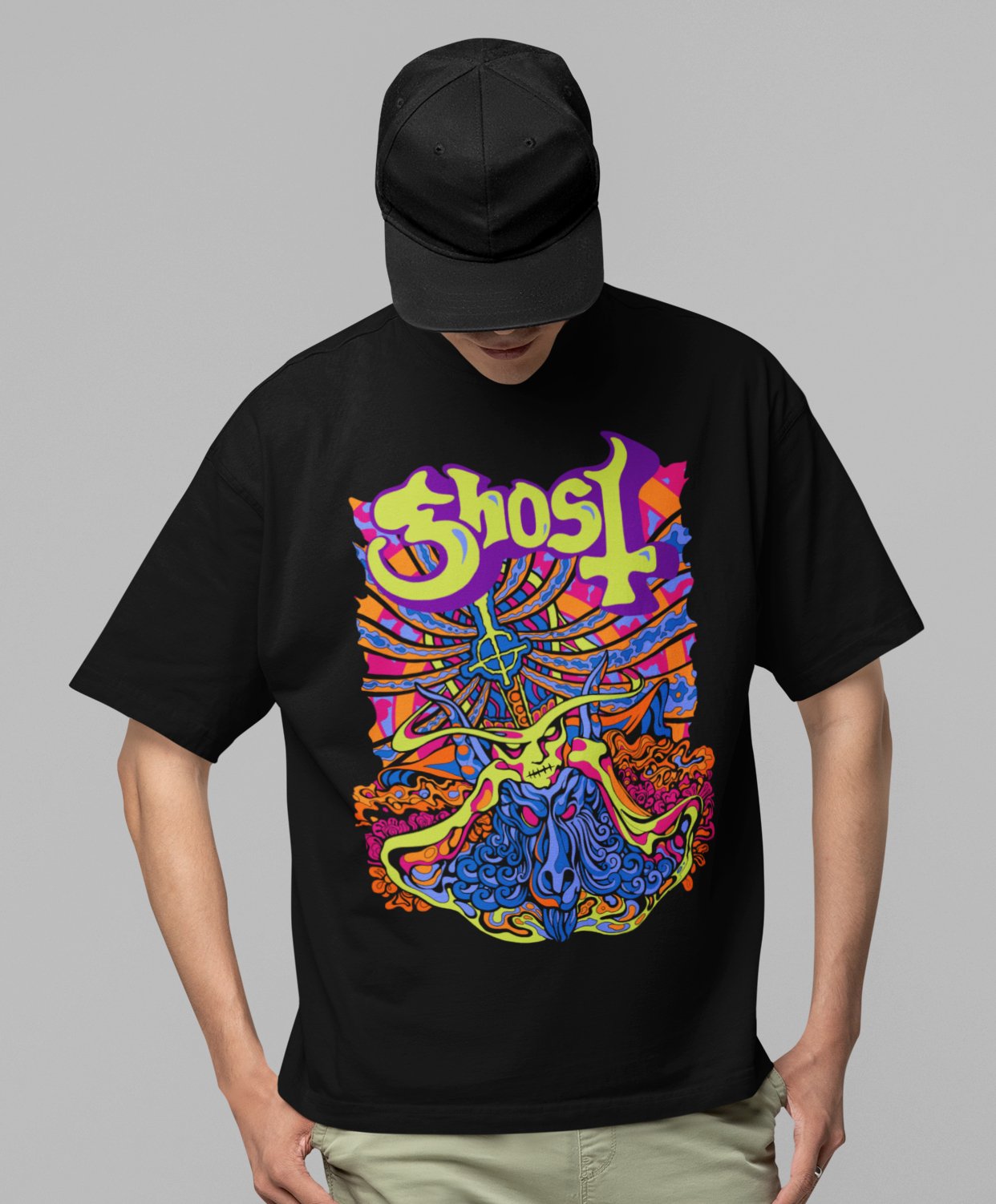 Ghost Ghost - Stained Glass Jumbo Print T-Shirt