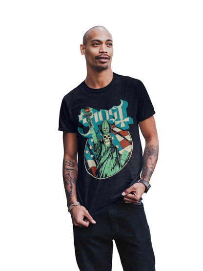 Ghost Ghost - Statue of Liberty Jumbo Print T-Shirt