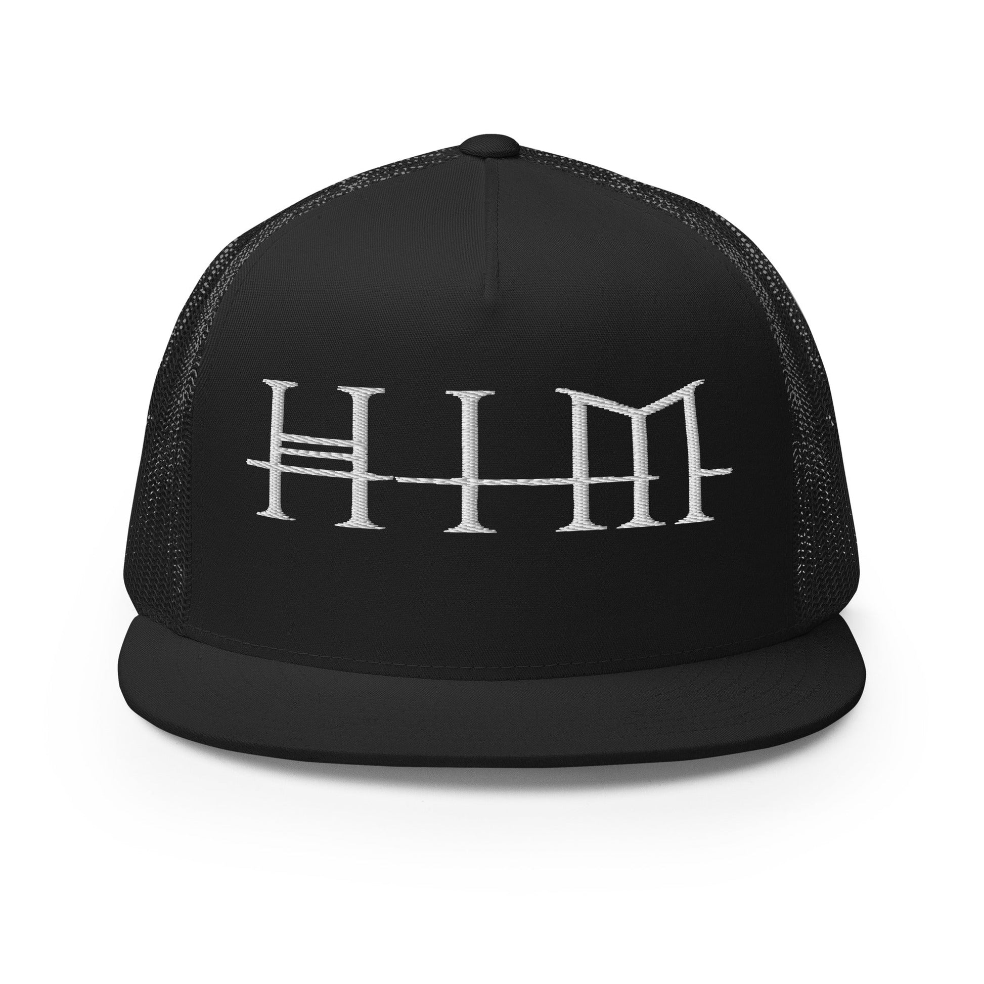 HIM HIM - Logo Flat Brim Trucker Hat