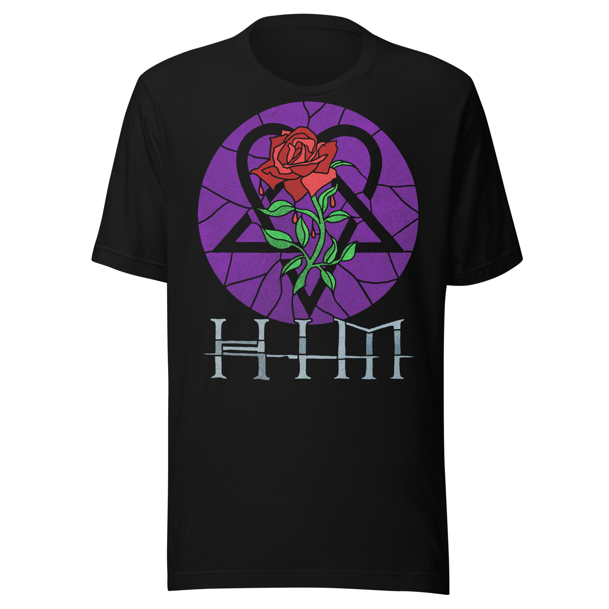 HIM HIM - Stained Glass Jumbo Print T-Shirt